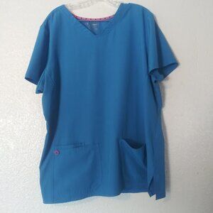 Heart Soul women's size 2XL blue scrub top